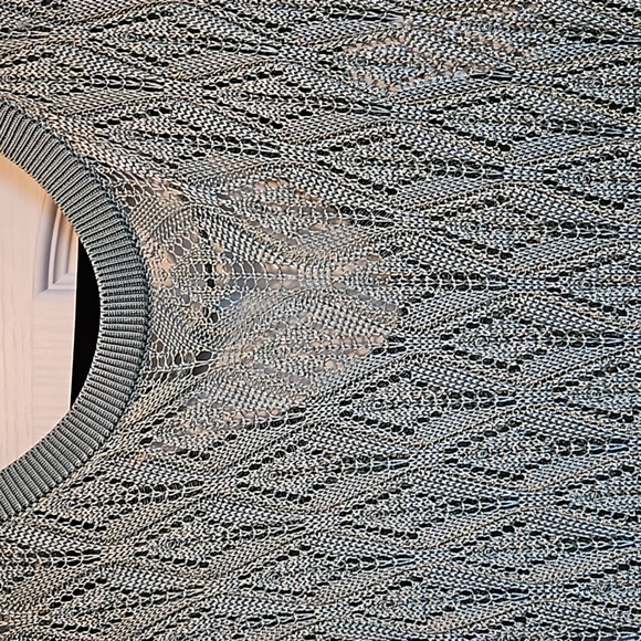 NWT Women's WHBM sea green crochet top. Size Large. - Picture 2 of 5